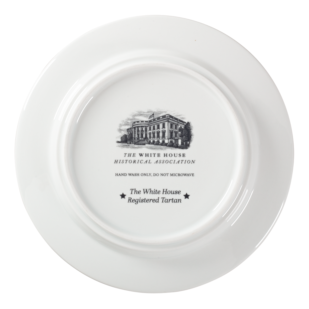 White House Tartan 8" plates- Set of Two bottom