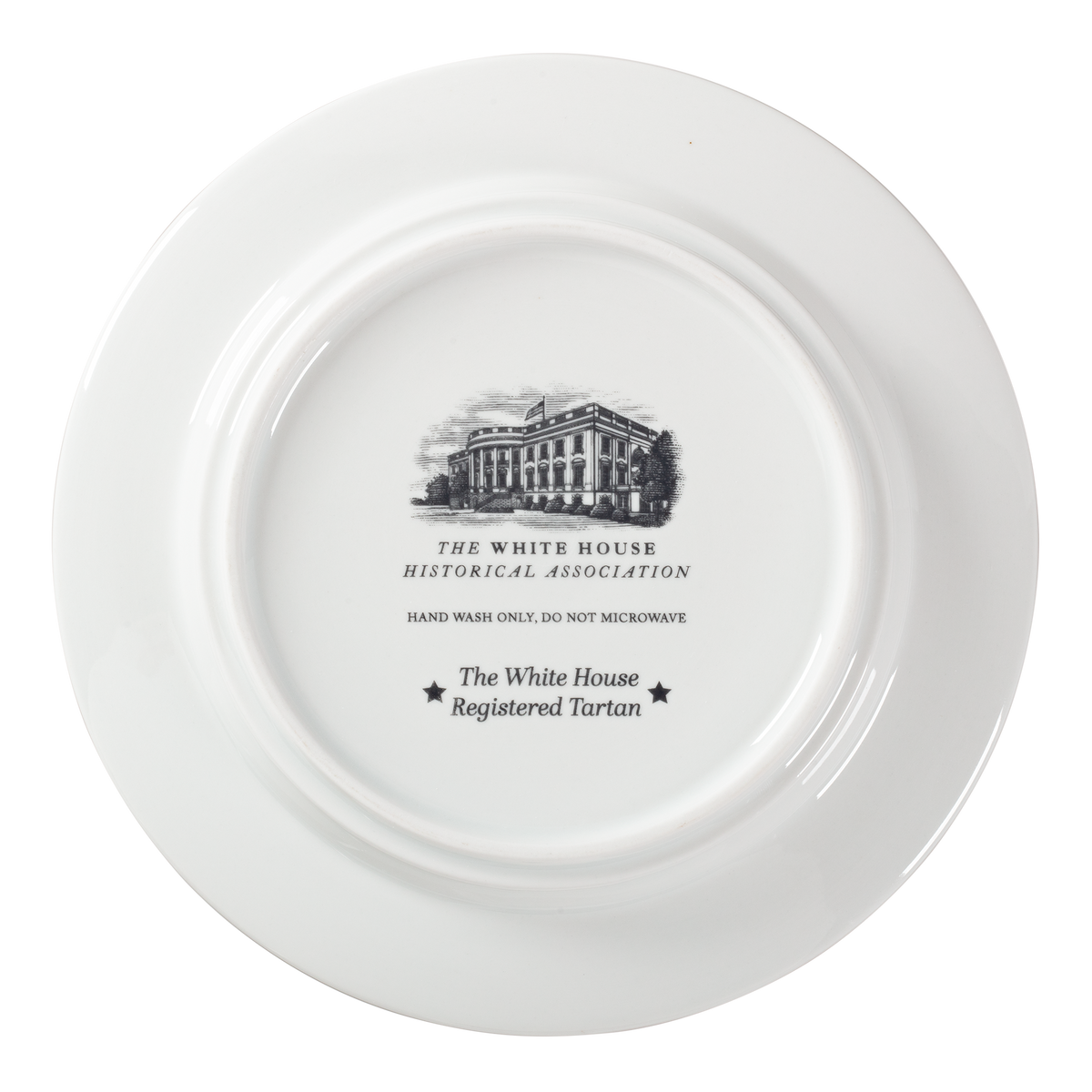 White House Tartan 8" plates- Set of Two bottom