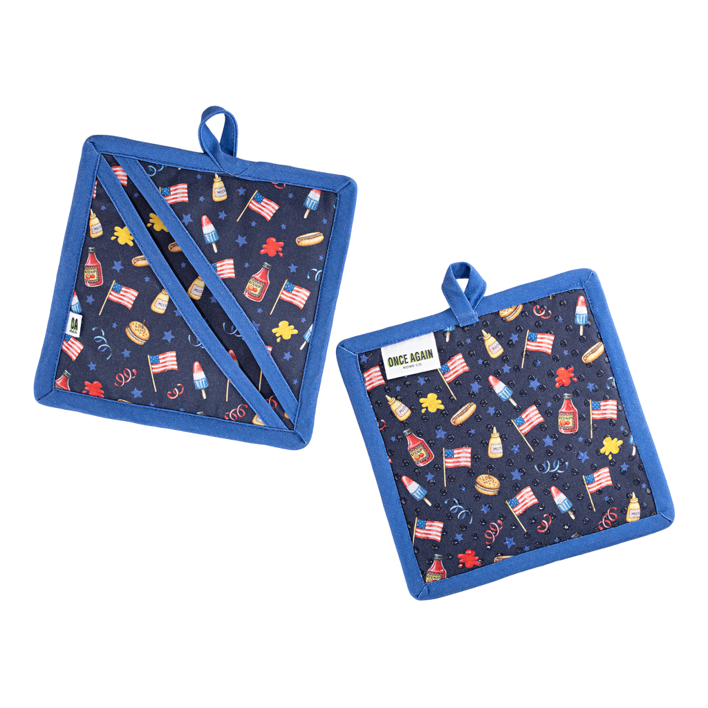 Patriotic Pot Holders by Mary Engelbreit front and back