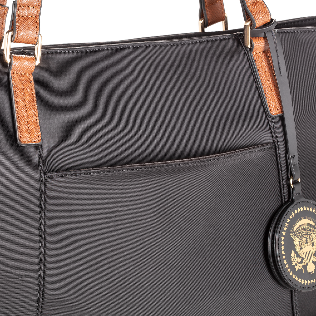 Nylon Tote Bag with Truman Seal Mirror Accessory exterior pocket