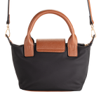 Nylon Crossbody Bag with Truman Seal Mirror Accessory - Black back