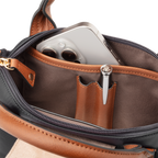 Nylon Crossbody Bag with Truman Seal Mirror Accessory - Black inside