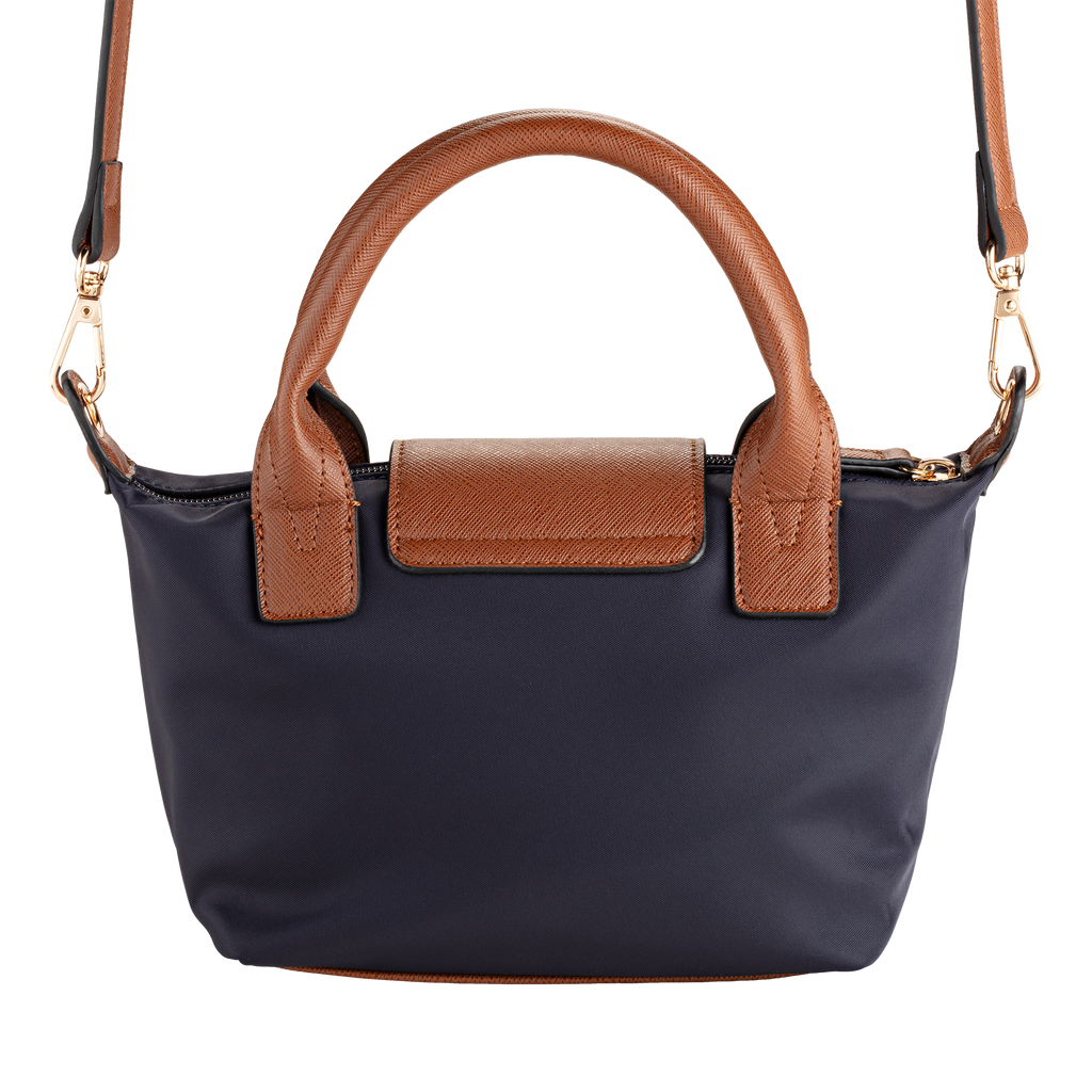 Nylon Crossbody Bag with Truman Seal Mirror Accessory - Navy back