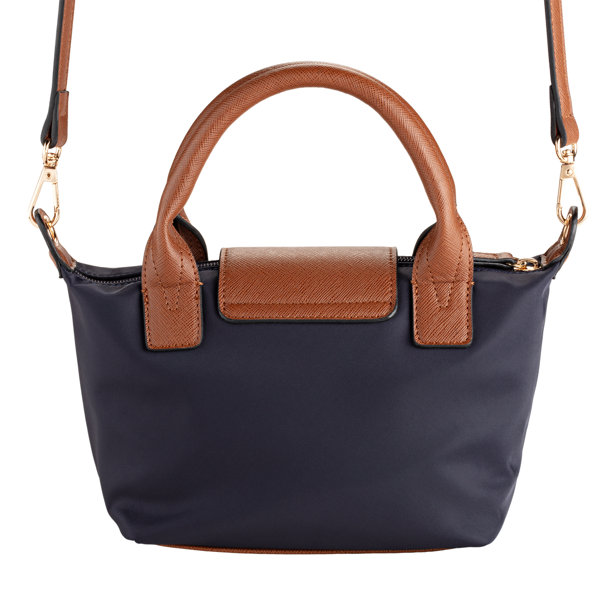Nylon Crossbody Bag with Truman Seal Mirror Accessory - Navy back