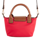 Nylon Crossbody Bag with Truman Seal Mirror Accessory - Red back