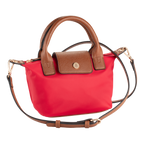 Nylon Crossbody Bag with Truman Seal Mirror Accessory - Red front with strap