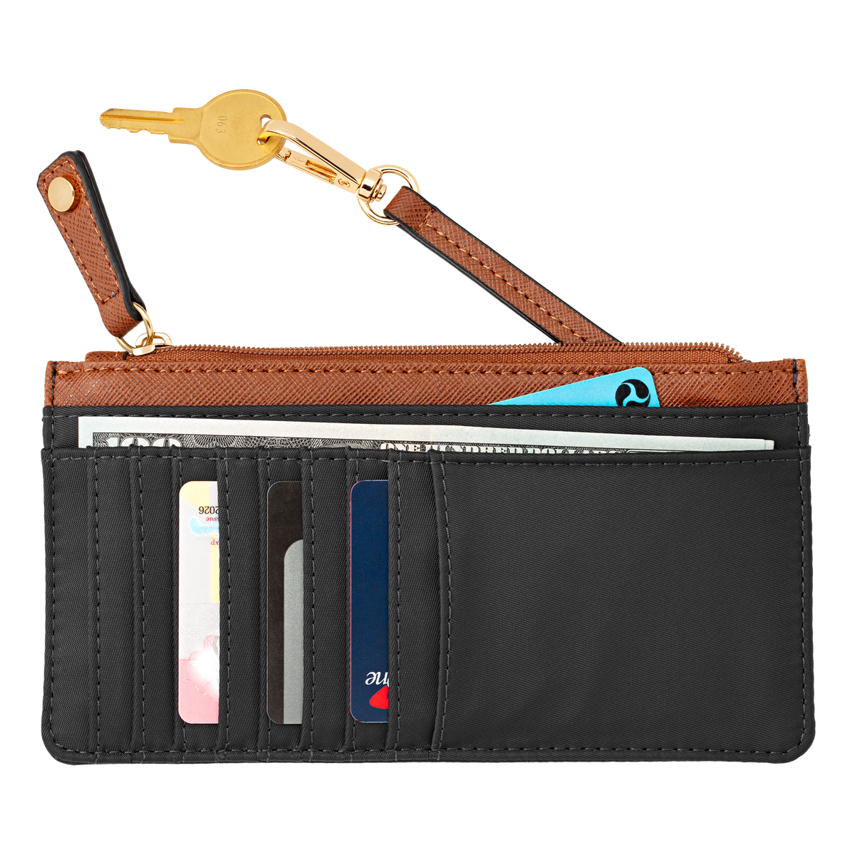 Card Wallet with Truman Seal Accent - Black front