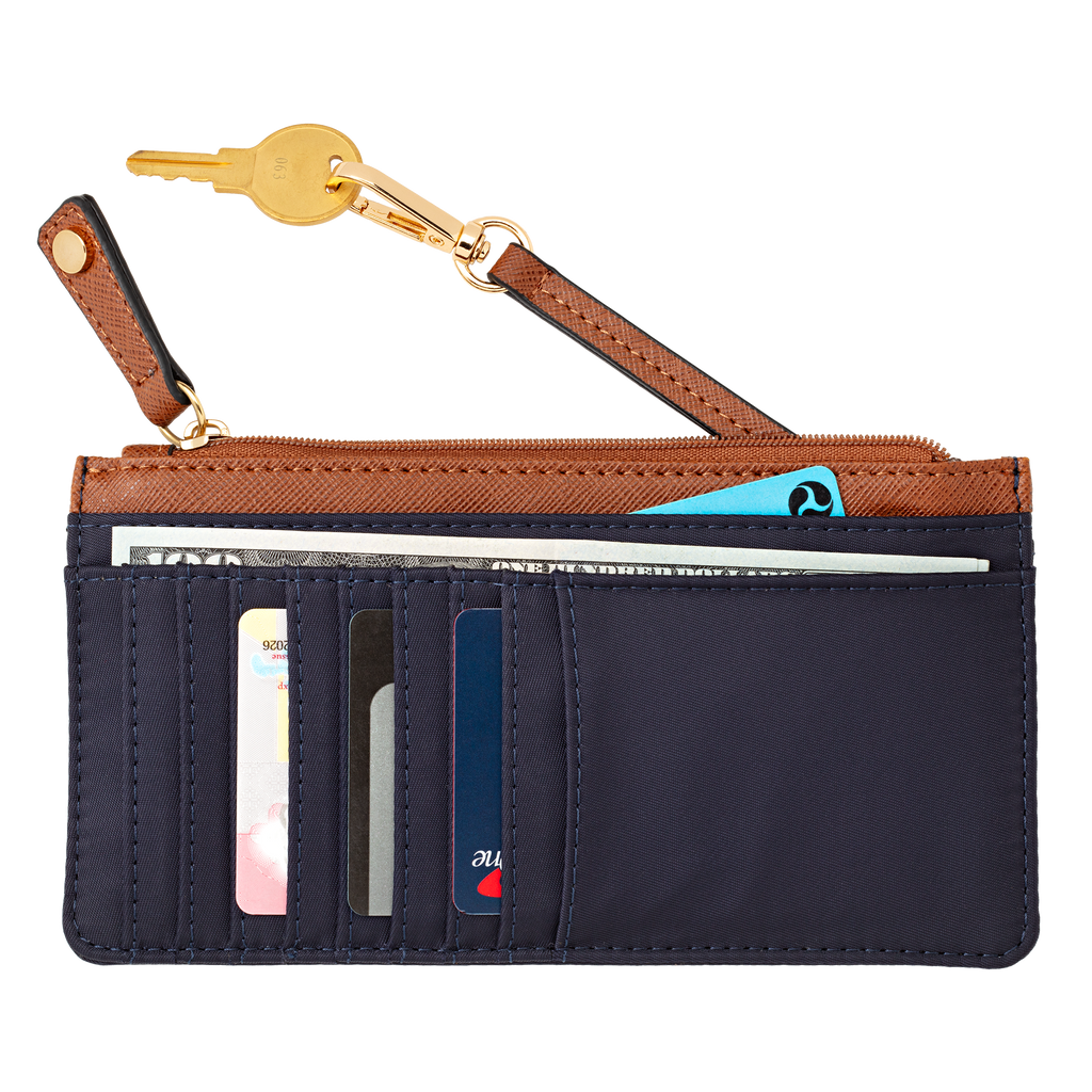 Card Wallet with Truman Seal Accent - Navy front