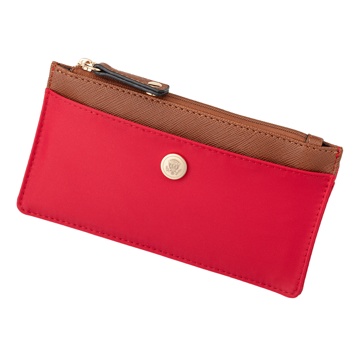 Card Wallet with Truman Seal Accent - Red back