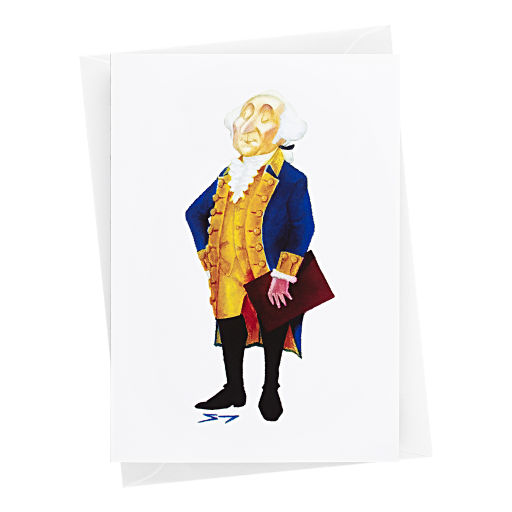 George Washington Illustrated Greeting Card front