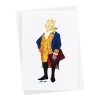 George Washington Illustrated Greeting Card front