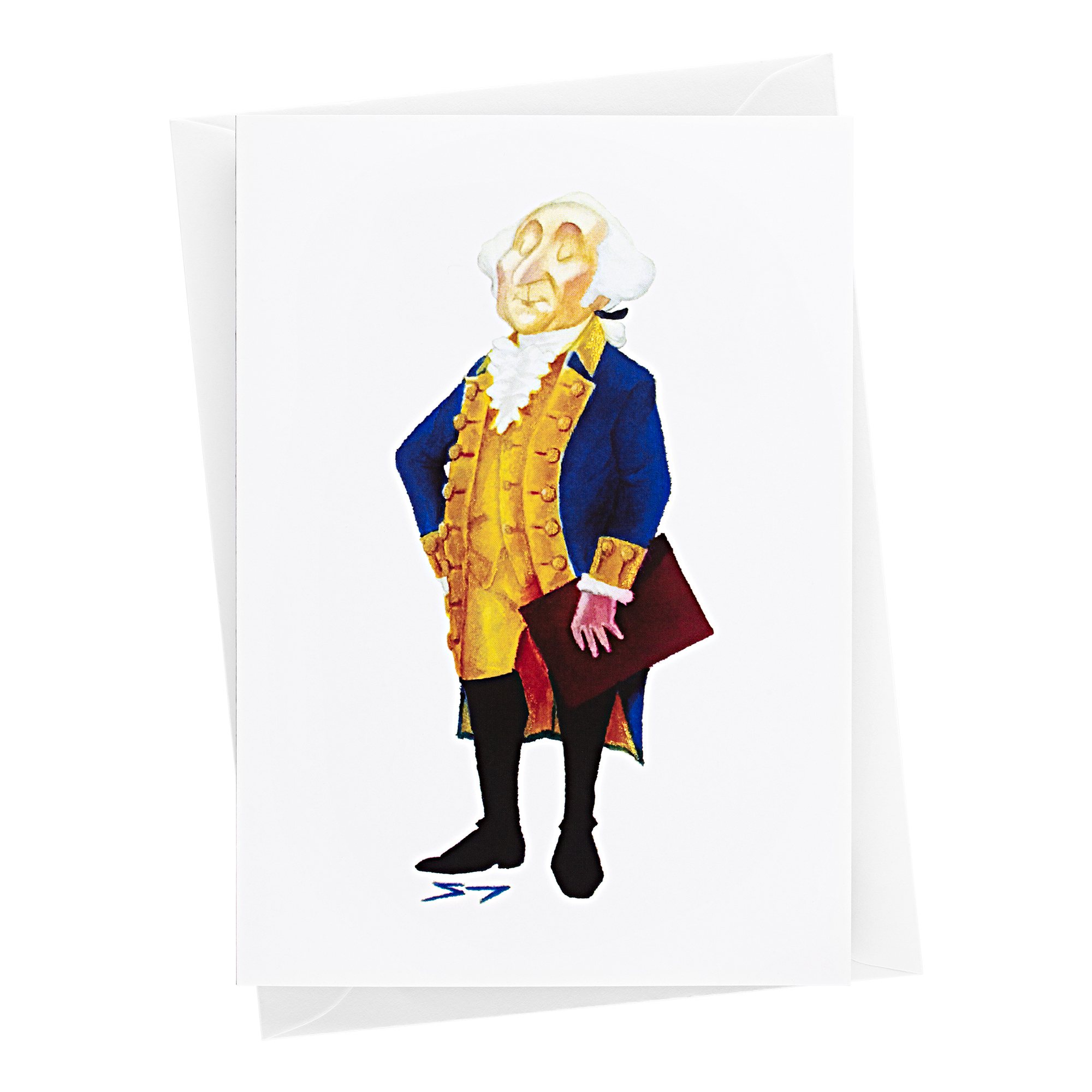 George Washington Illustrated Greeting Card front