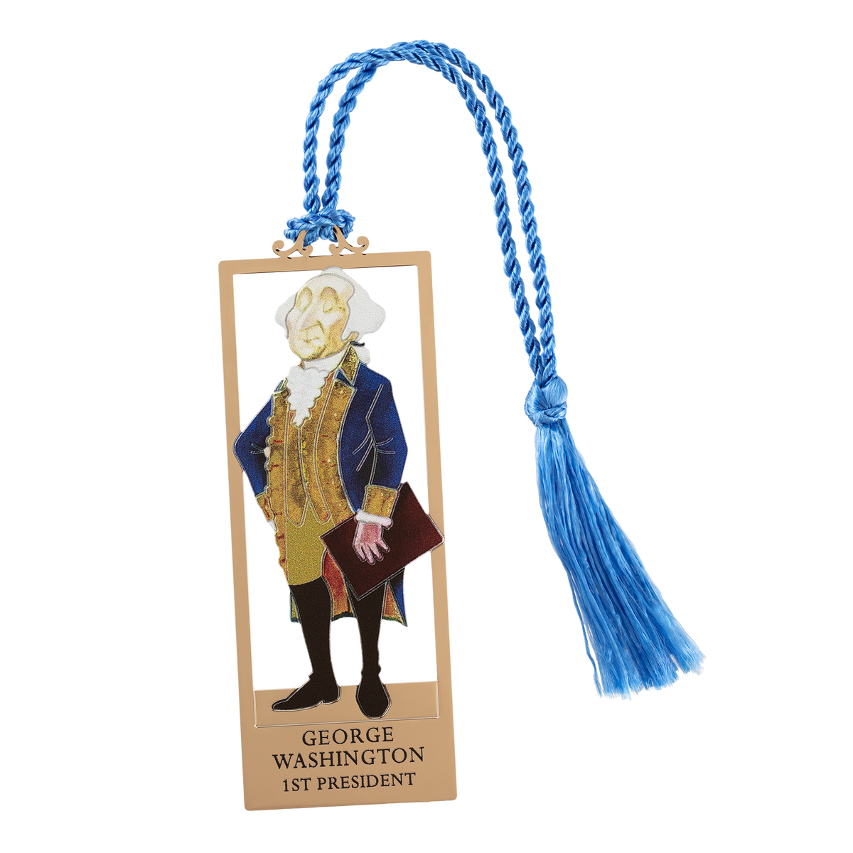 George Washington Illustrated Brass Bookmark