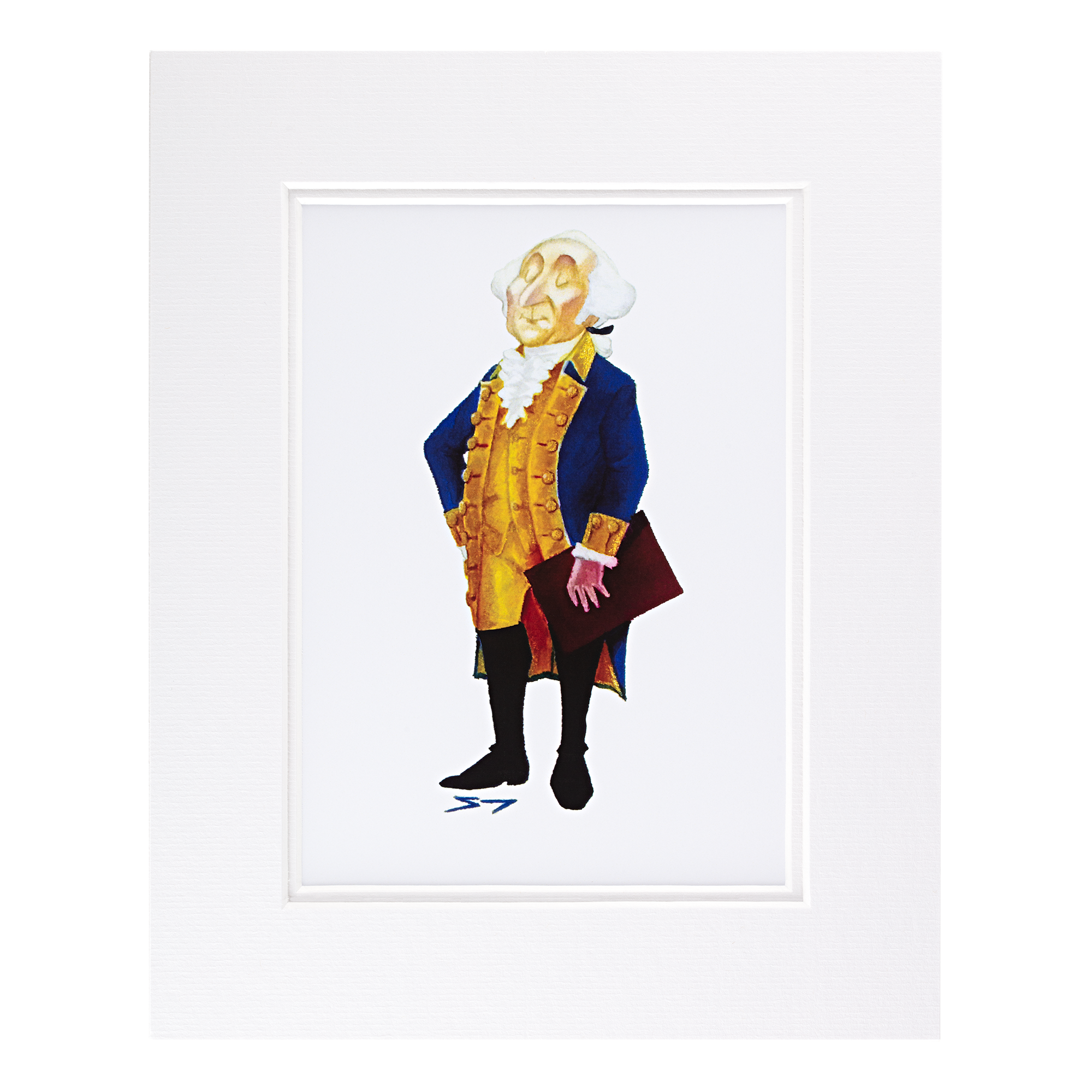 George Washington Illustrated Matted Print 8" x 10"