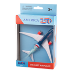 America's 250th Anniversary Limited-Edition Die-cast Metal Airplane in box