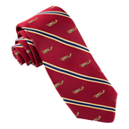 Embroidered Helicopter Tie - Deep Red