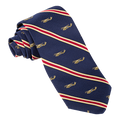 Embroidered Helicopter Tie - Blue