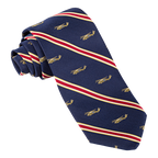 Embroidered Helicopter Tie - Blue