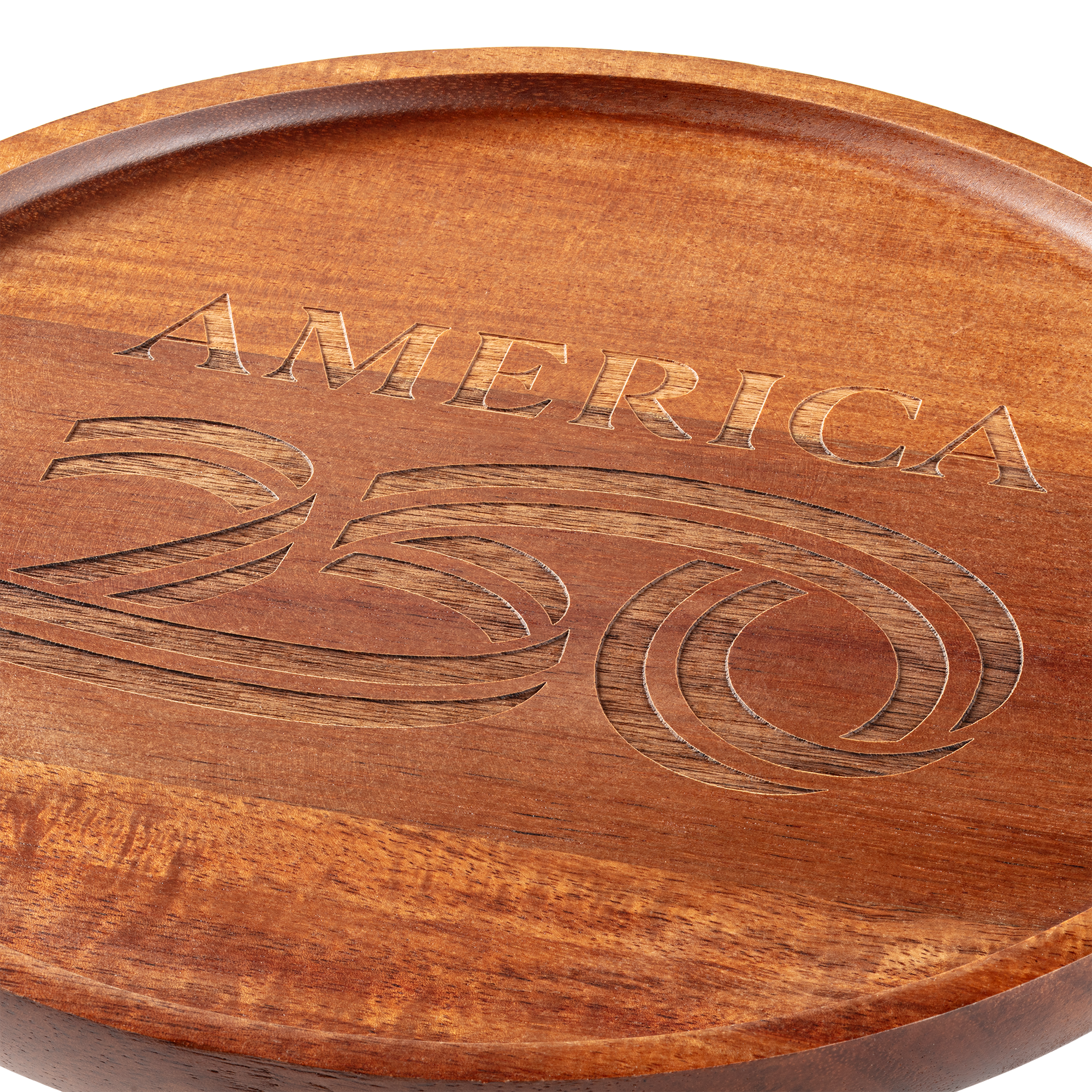 A250 Engraved Acacia Wood Tray detailed engraving
