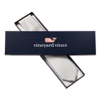 Vineyard Vines Scottish Rose Silk Tie - Grey in box