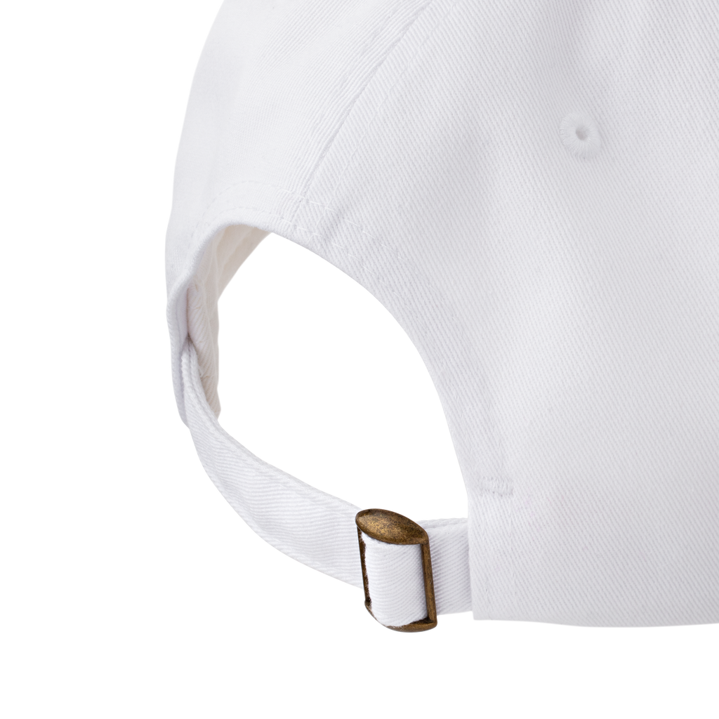White Truman Seal Hat with Gold Embroidery back