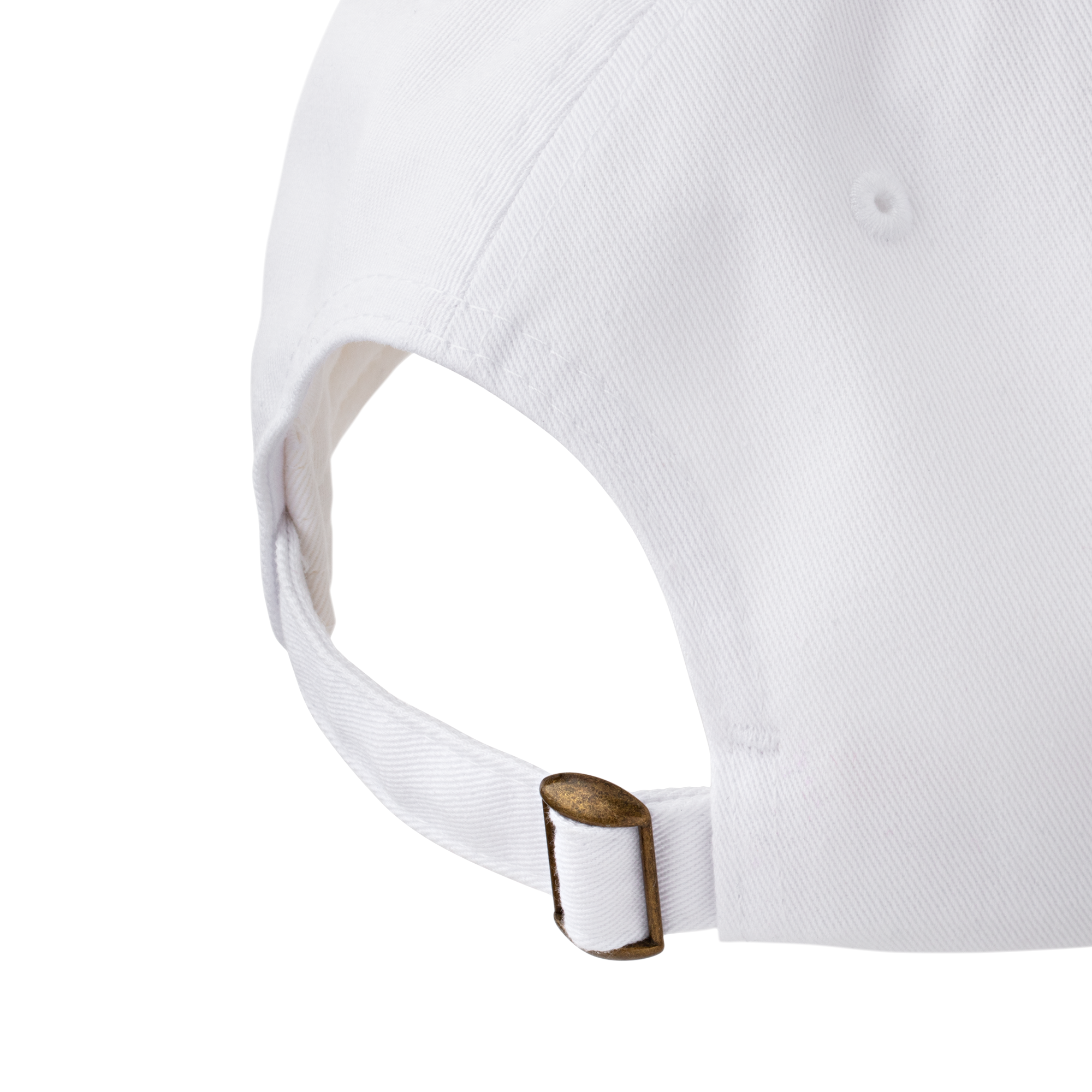 White Truman Seal Hat with Gold Embroidery back