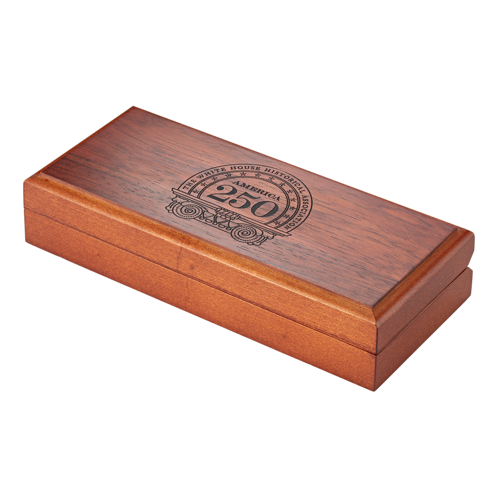 Limited Edition Independence Hall Wood Rollerball Pen box closed