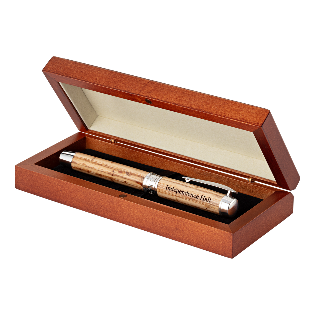 Limited Edition Independence Hall Wood Rollerball Pen in wood box