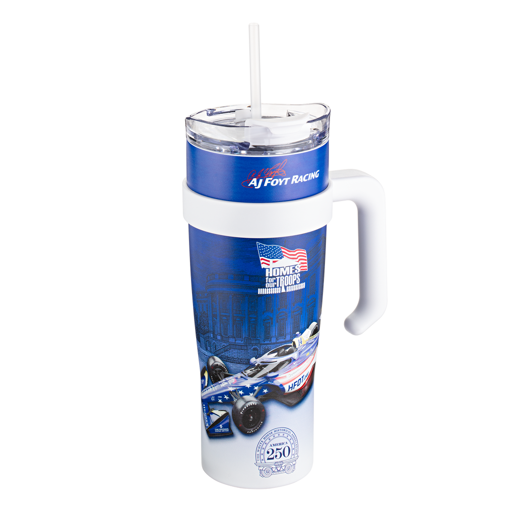 Exclusive AJ Foyt Racing Grand Prix Tumbler - 40oz. front