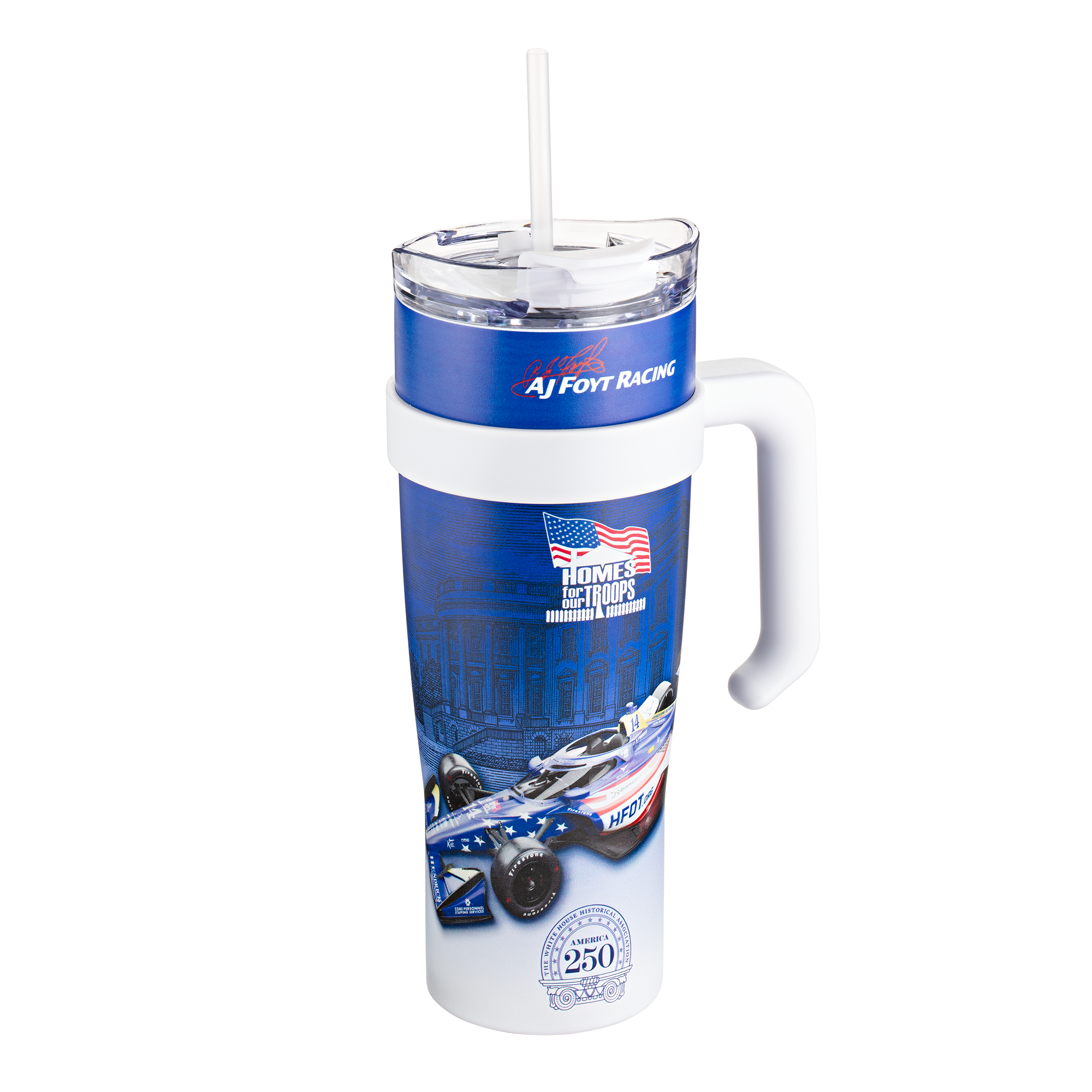 Exclusive AJ Foyt Racing Grand Prix Tumbler - 40oz. front