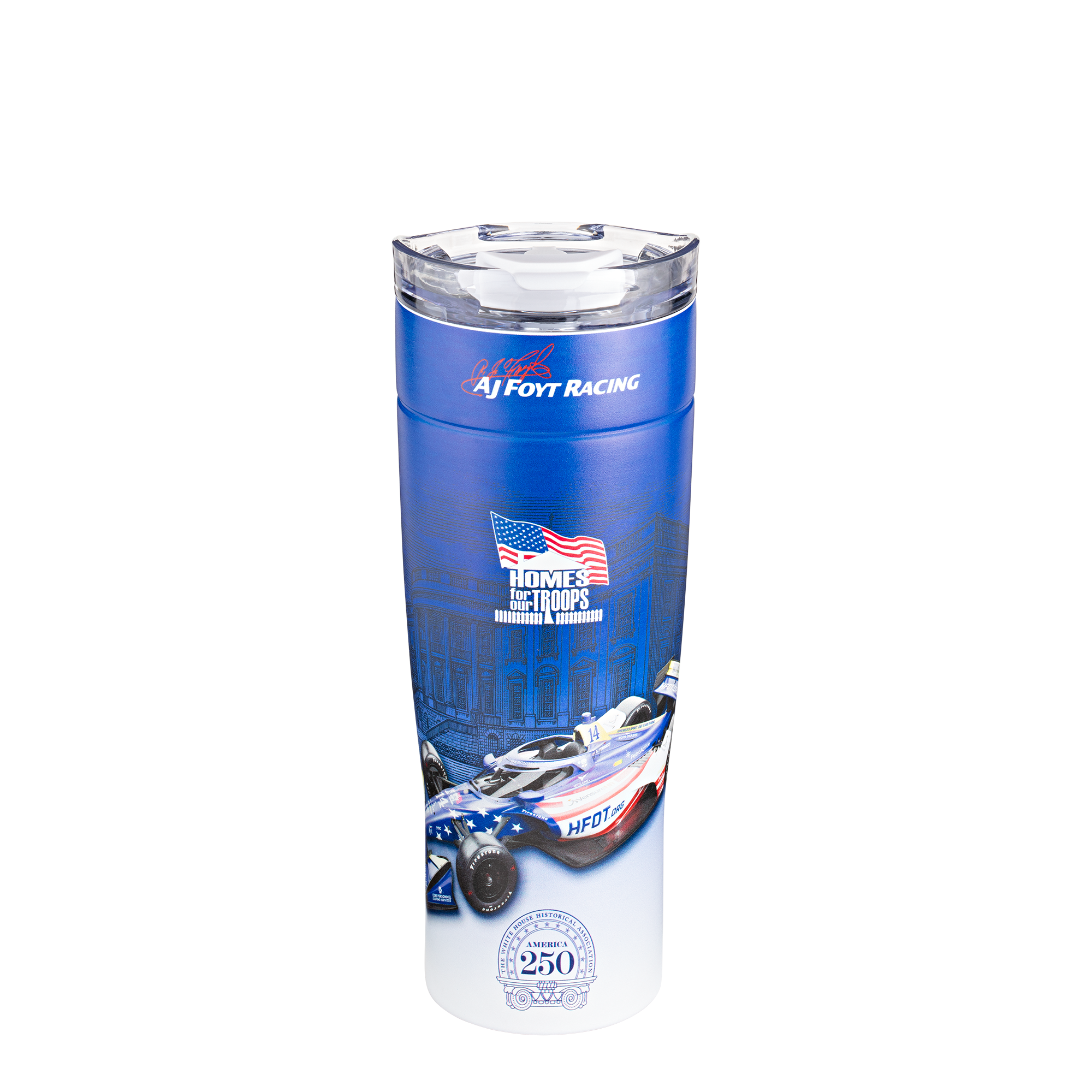 Exclusive AJ Foyt Racing Grand Prix Tumbler - 40oz. side