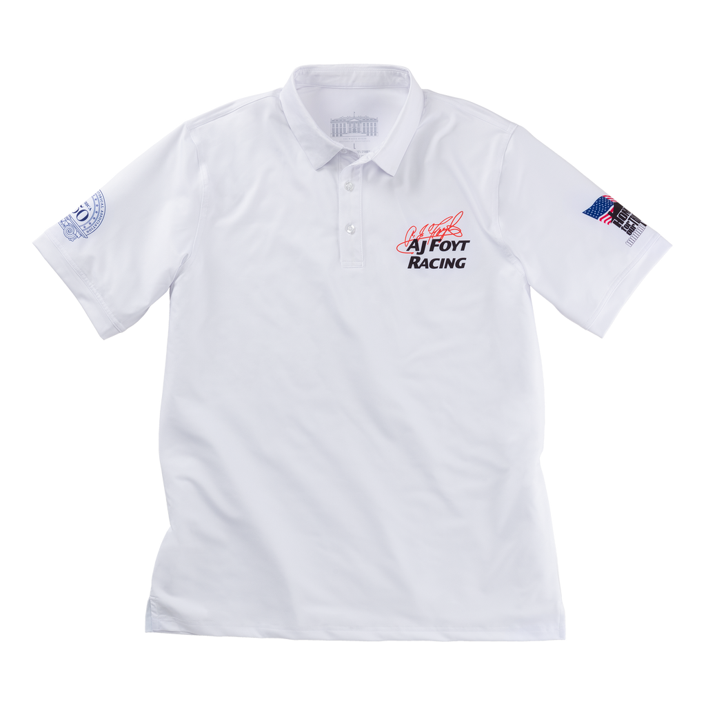 Exclusive AJ Foyt Racing Grand Prix Embroidered Polo front