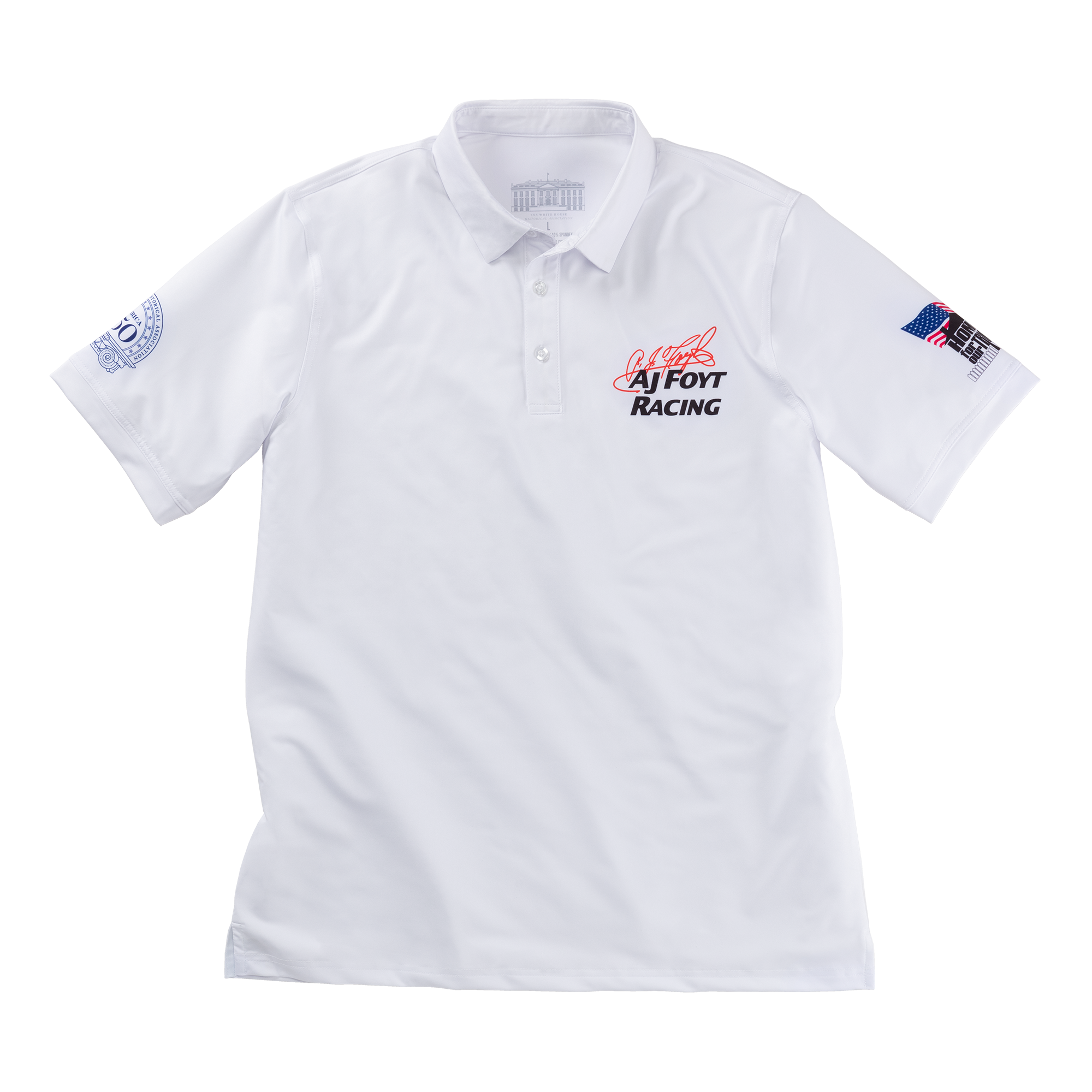 Exclusive AJ Foyt Racing Grand Prix Embroidered Polo front