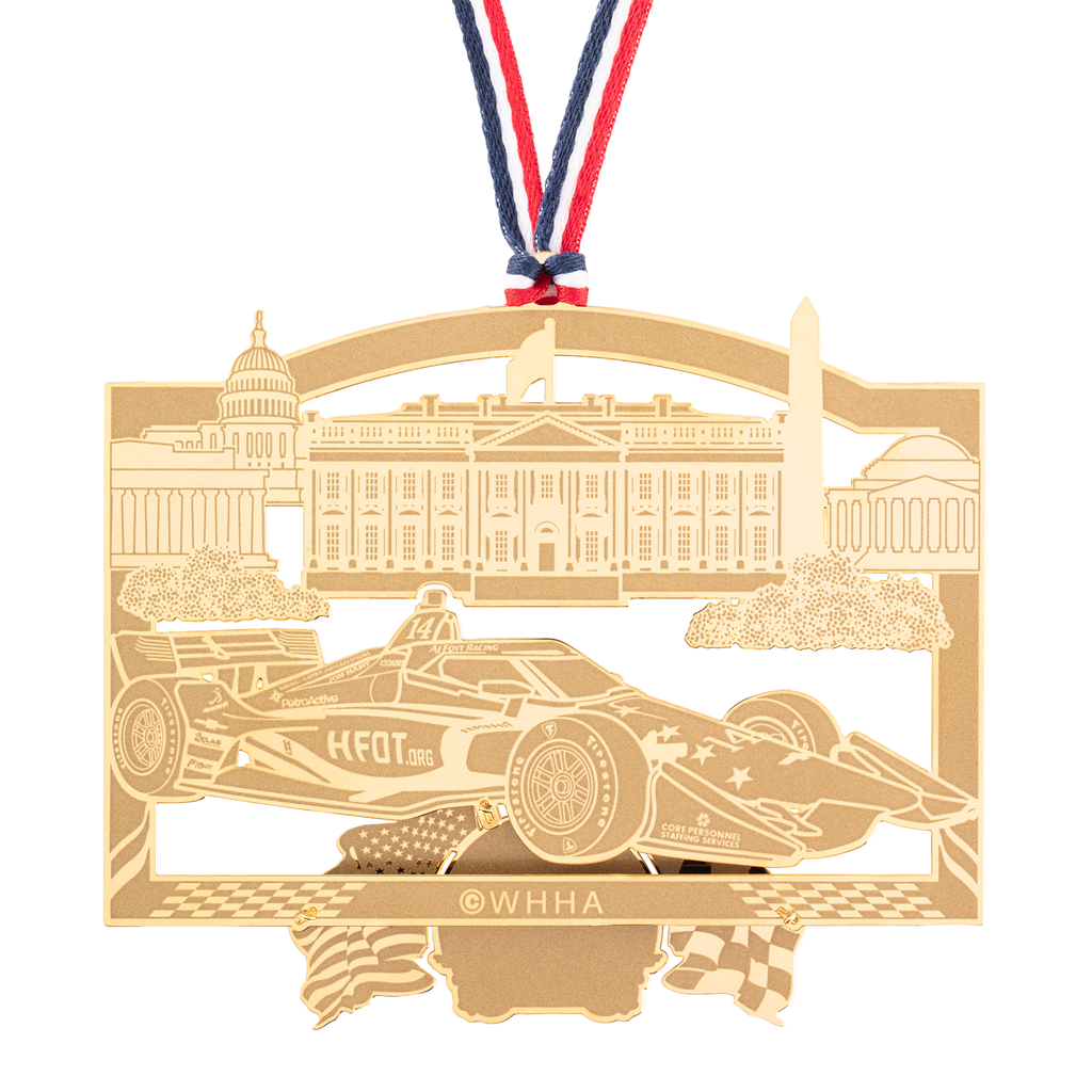 Exclusive AJ Foyt Racing Grand Prix Commemorative Ornament back
