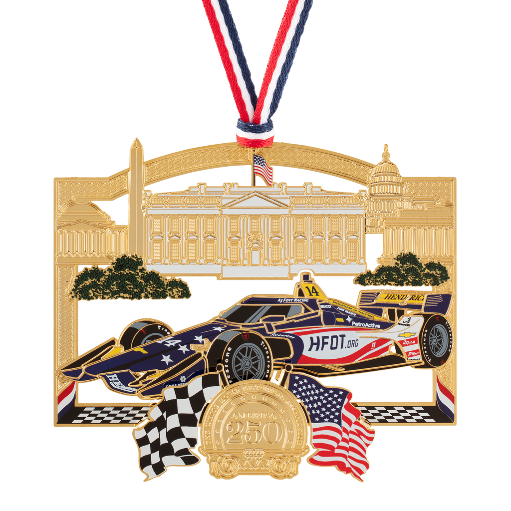Exclusive AJ Foyt Racing Grand Prix Commemorative Ornament front