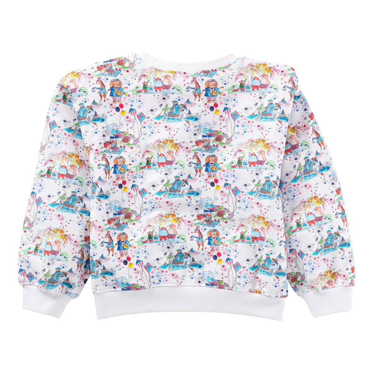 Patriotic Fireworks Crewneck Sweatshirt for Kids back