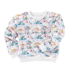 Patriotic Fireworks Crewneck Sweatshirt for Kids front