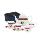 Lincoln Tea Collection, Set with Tea Pot and Two Tea Cups & Saucers