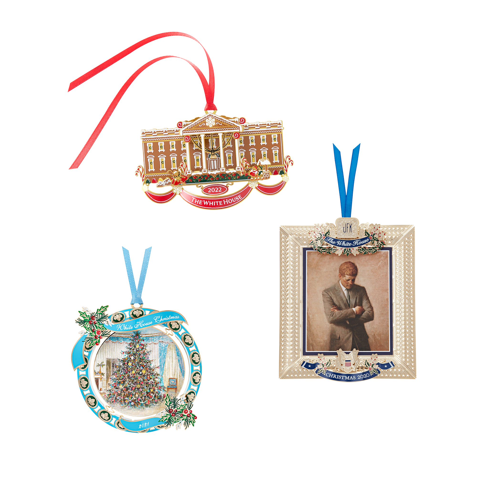 Official White House Christmas Ornament Special Value Bundle: 2022, 2021, 2020