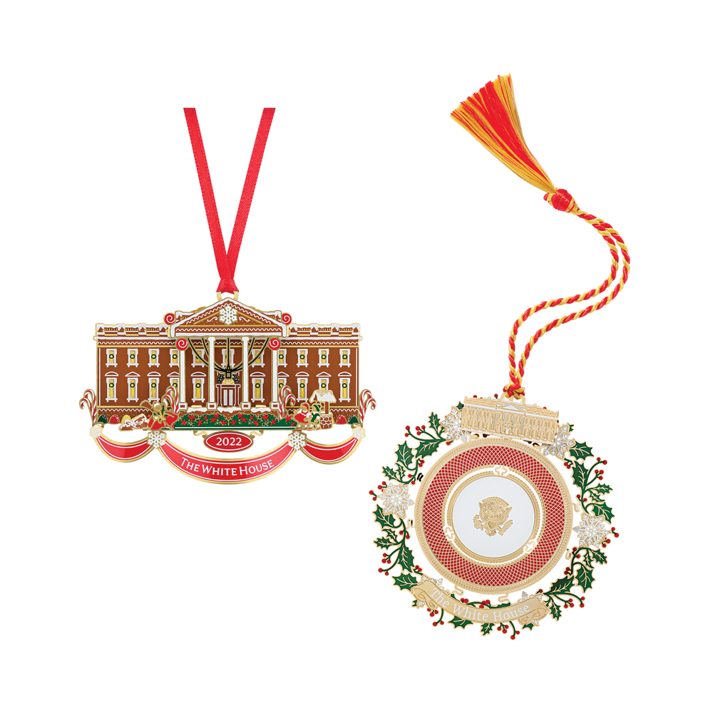 Official White House Christmas Ornament Special Value Bundle: 2025 and 2022