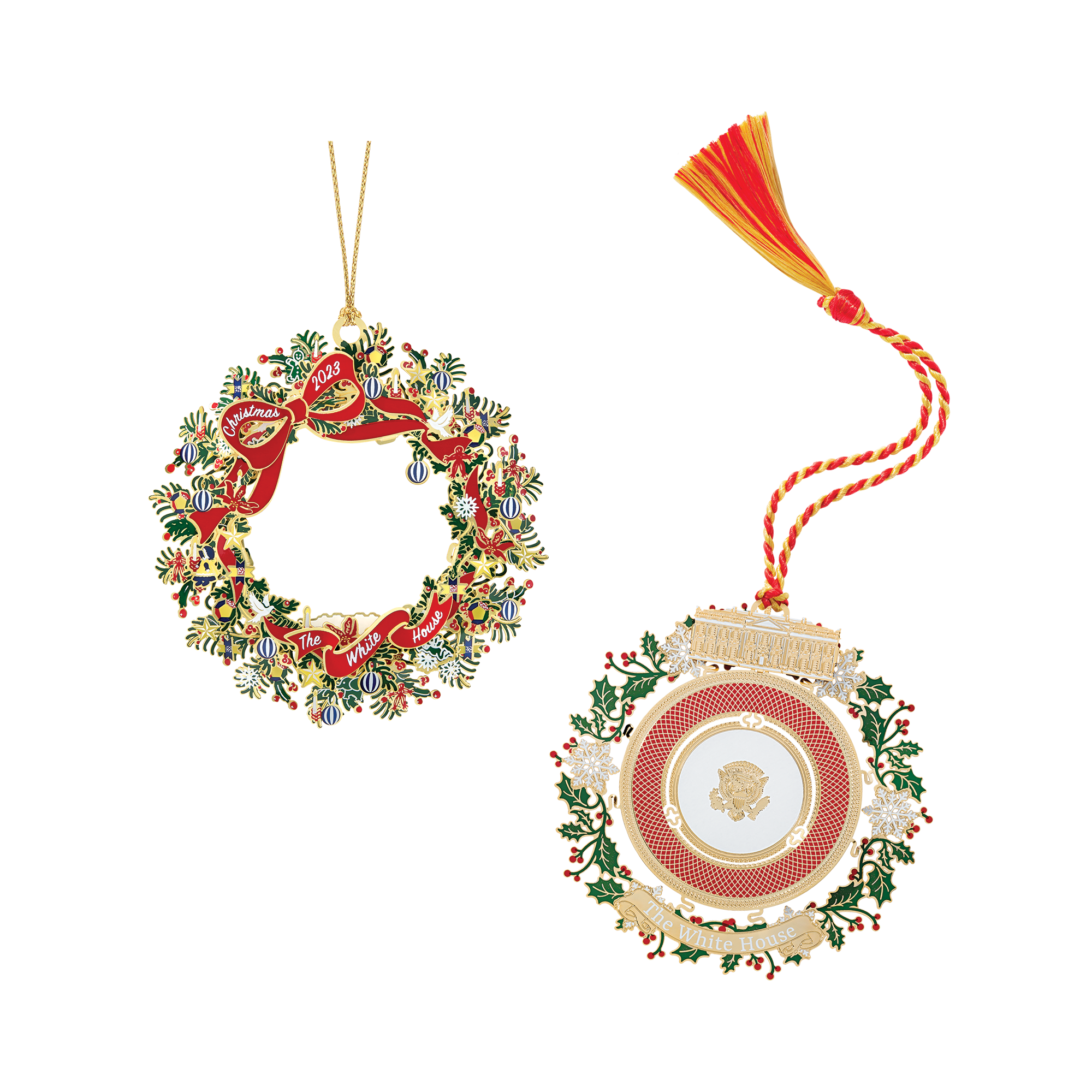 Official White House Christmas Ornament Special Value Bundle: 2025 and 2023