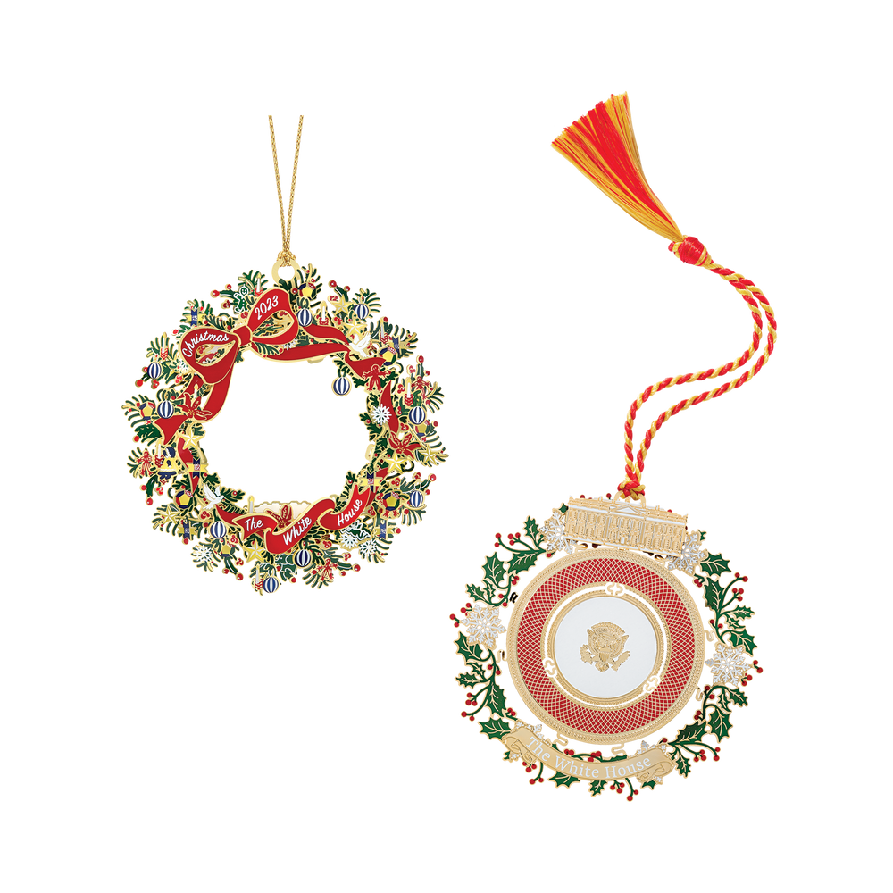 Official White House Christmas Ornament Special Value Bundle: 2025 and 2023
