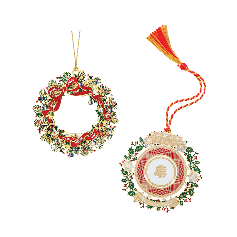 Official White House Christmas Ornament Special Value Bundle: 2025 and 2023