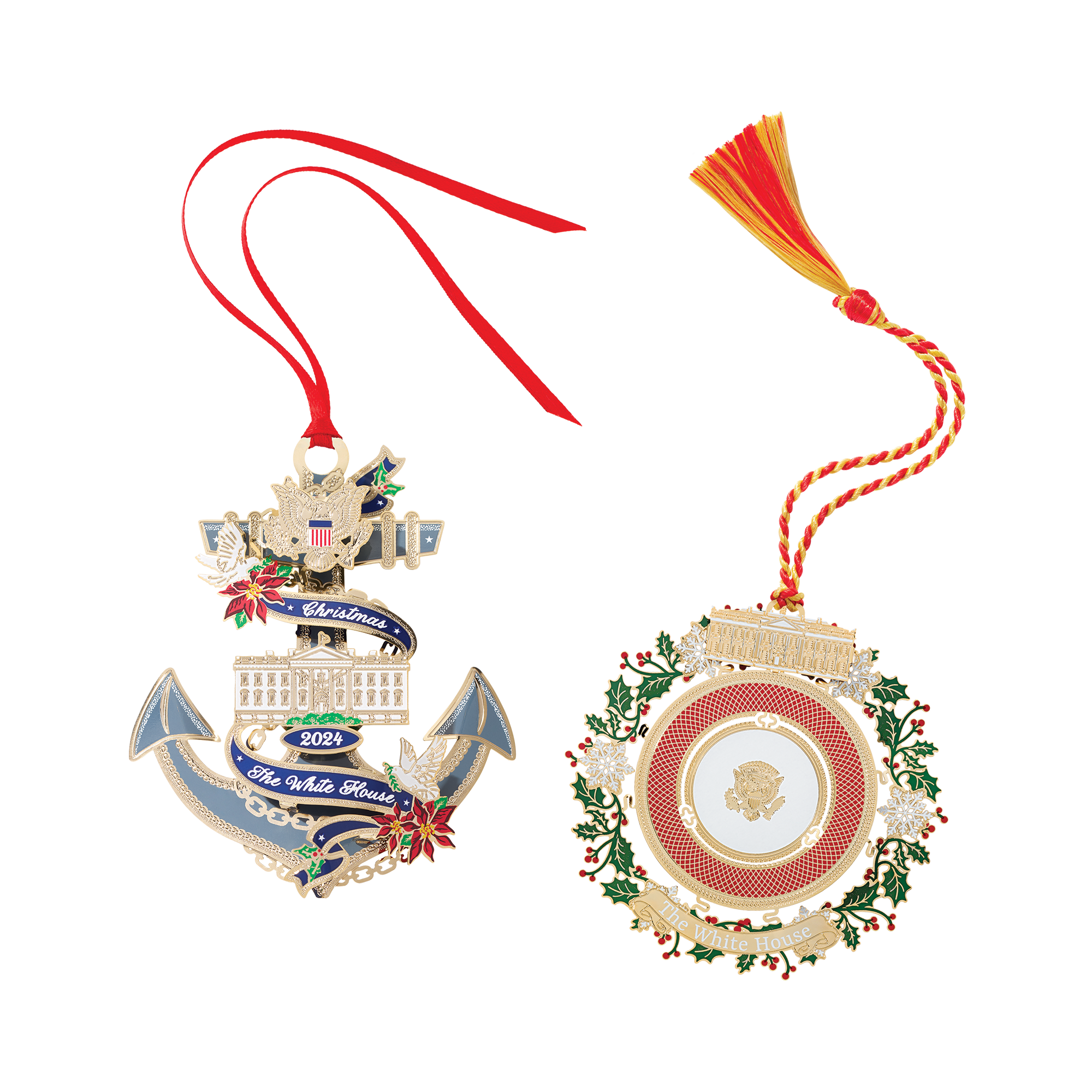 Official White House Christmas Ornament Special Value Bundle: 2025 and 2024