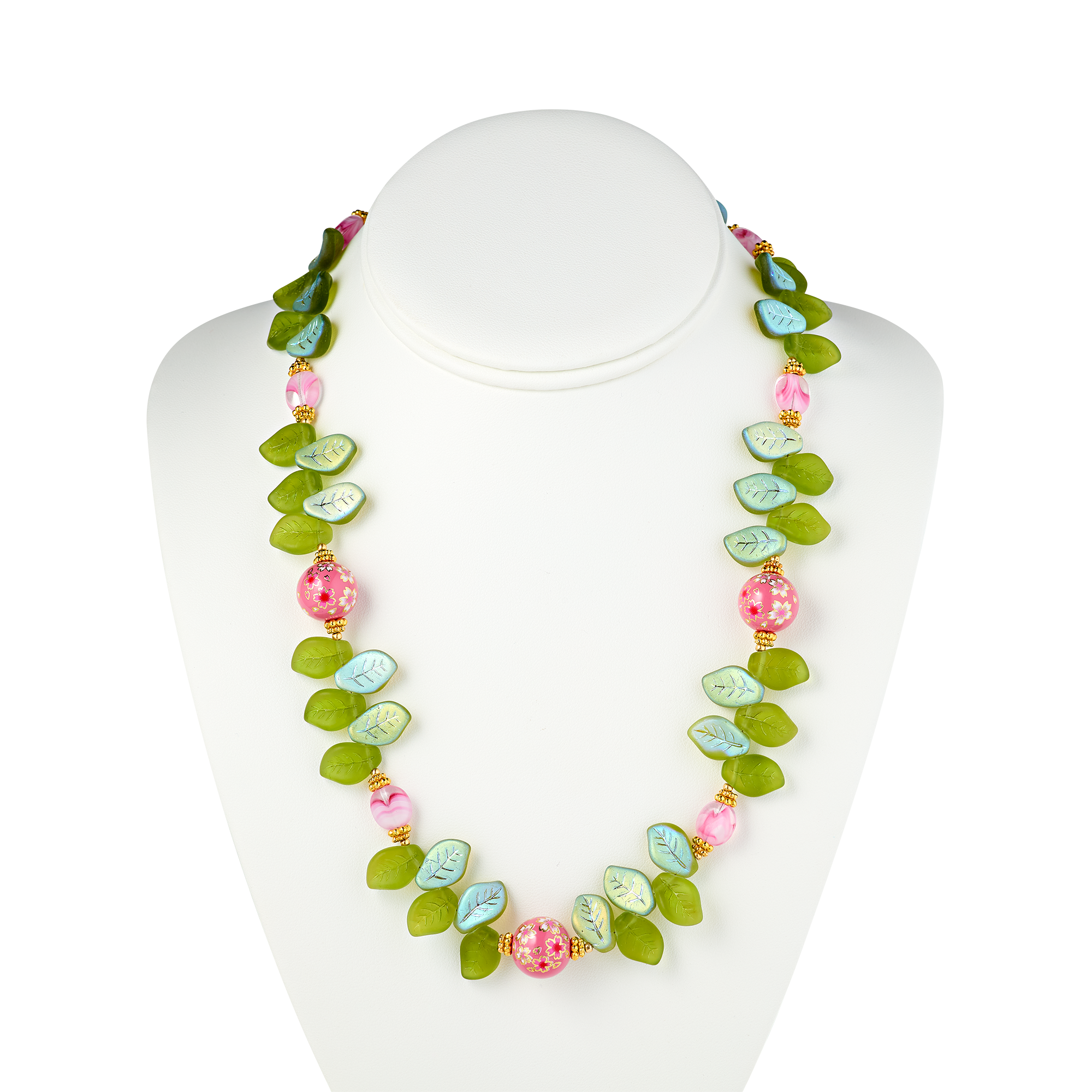 Save for Shawnana: donut hole on sale necklace with embossed rainforest leaves