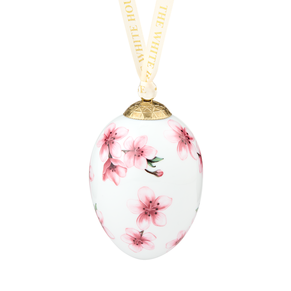 Cherry Blossom Handcrafted Fine Bone China Egg Ornament