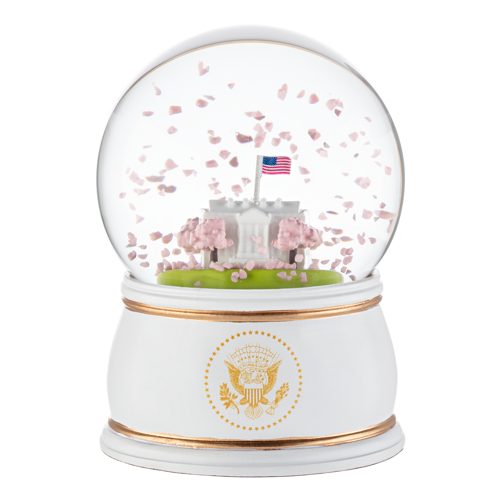 Cherry Blossoms at the White House Snow Globe