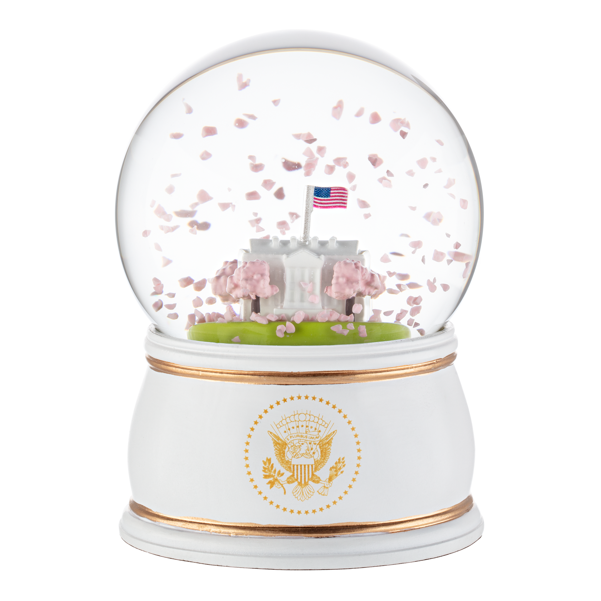 Cherry Blossoms at the White House Snow Globe