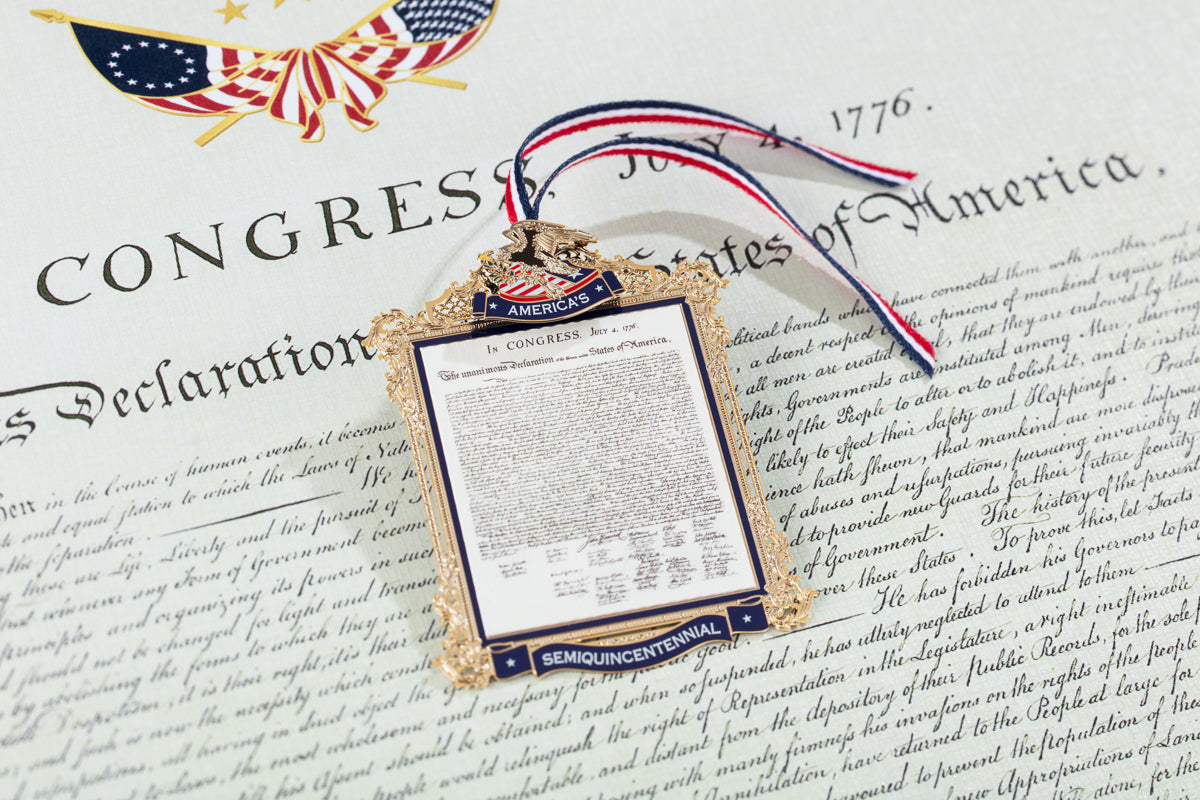 A decorative Semiquincentennial (250th anniversary) medal of the U.S.