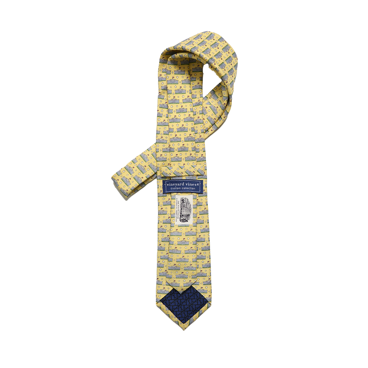 Vineyard Vines White House Silk Tie - Yellow